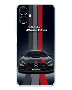 Чехол для Samsung Galaxy A07 с картинкой «Mercedes — белый карбон»