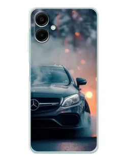 Чехол для Samsung Galaxy A07 с картинкой «Mercedes — ночной город»