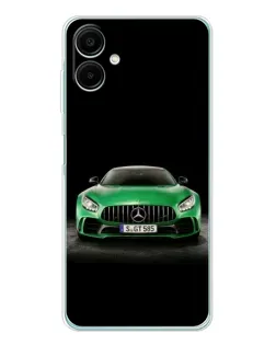 Чехол для Samsung Galaxy A07 с картинкой «Mercedes — неоновый лого»