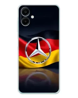 Чехол для Samsung Galaxy A07 с картинкой «Mercedes — флаг Германии»