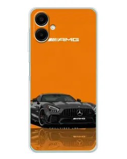 Чехол для Samsung Galaxy A07 с картинкой «Оранжевый Mercedes AMG»