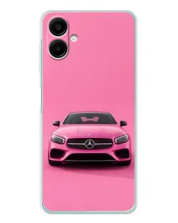 Чехол для Samsung Galaxy A07 с картинкой «Розовый Mercedes AMG»
