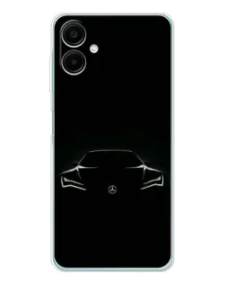 Чехол для Samsung Galaxy A07 с картинкой «Mercedes — силуэт авто»