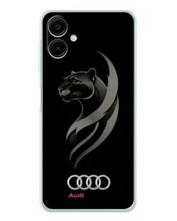 Чехол для Samsung Galaxy A07 с картинкой «Графика — пантера и Audi»