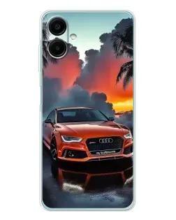 Чехол для Samsung Galaxy A07 с картинкой «Audi — закат»