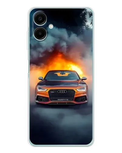 Чехол для Samsung Galaxy A07 с картинкой «Audi в огненном дыму» Чехол для Samsung Galaxy A07 с картинкой «Audi в огненном дыму»