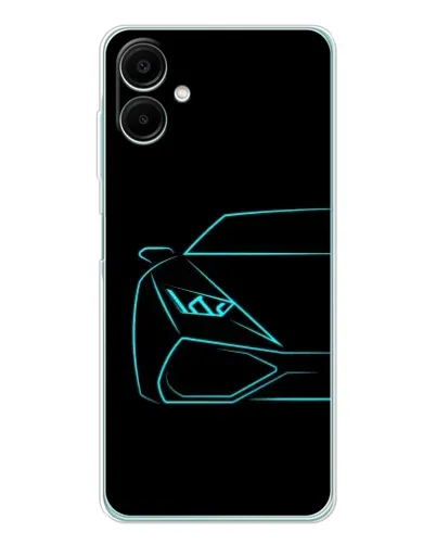Чохол для Samsung Galaxy A07 з картинкою «Блакитний силует Lamborghini»