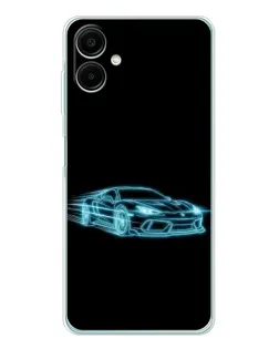 Чохол для Samsung Galaxy A07 з картинкою «Неоновий контур Lamborghini»