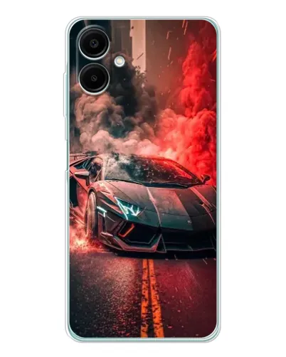 Чохол для Samsung Galaxy A07 з картинкою «Lamborghini червоний дим»