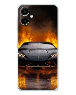 Чохол для Samsung Galaxy A07 з картинкою «Lamborghini у вогні»