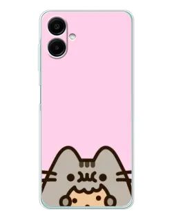 Чехол для Samsung Galaxy A07 с картинкой «Pusheen и печенье»