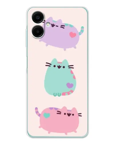Чехол для Samsung Galaxy A07 с картинкой «Pusheen трио»