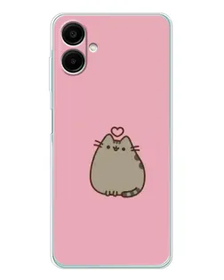Чехол для Samsung Galaxy A07 с картинкой «Pusheen сердце»