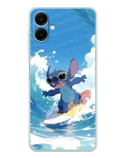 Чехол для Samsung Galaxy A07 с картинкой «Стич на волне»
