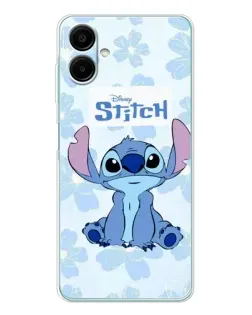 Чехол для Samsung Galaxy A07 с картинкой «Stitch среди цветов»