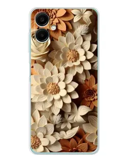 Чехол для Samsung Galaxy A07 с картинкой «Бежевый флористический декор» Чехол для Samsung Galaxy A07 с картинкой «Бежевый флористический декор»