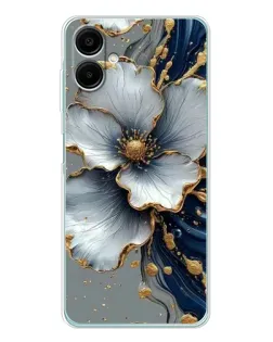 Чехол для Samsung Galaxy A07 с картинкой «Белый цветок и золотой флюид» Чехол для Samsung Galaxy A07 с картинкой «Белый цветок и золотой флюид»