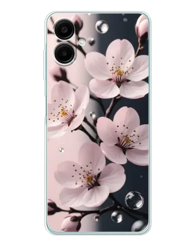 Чехол для Samsung Galaxy A07 с картинкой «Нежная сакура и капли» Чехол для Samsung Galaxy A07 с картинкой «Нежная сакура и капли»
