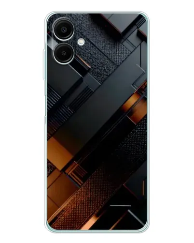 Чехол для Samsung Galaxy A07 с картинкой «Черные геометрические блоки»