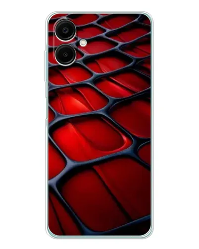 Чехол для Samsung Galaxy A07 с картинкой «Красная глянцевая сетка»