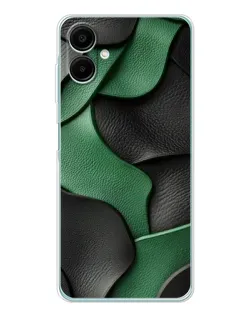 Чехол для Samsung Galaxy A07 с картинкой «Зеленые кожаные волны»