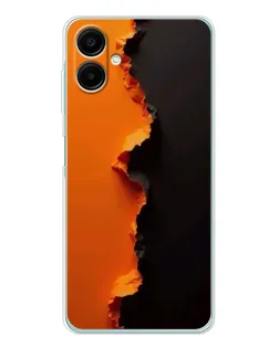 Чехол для Samsung Galaxy A07 с картинкой «Оранжевый разлом»