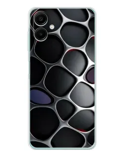Чехол для Samsung Galaxy A07 с картинкой «Объемная темная решетка»