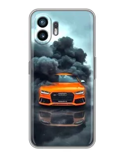 Чохол для Samsung Galaxy A07s з картинкою «Audi у хмарах диму»