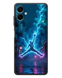 Чехол для Samsung Galaxy A08 с картинкой «Jordan Gold Jumpman»