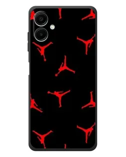 Чехол для Samsung Galaxy A08 с картинкой «Jordan Red Pattern»