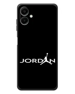 Чехол для Samsung Galaxy A08 с картинкой «Jordan White Logo»