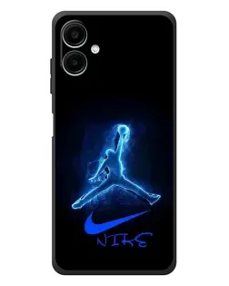 Чехол для Samsung Galaxy A08 с картинкой «Jordan Neon Blue»