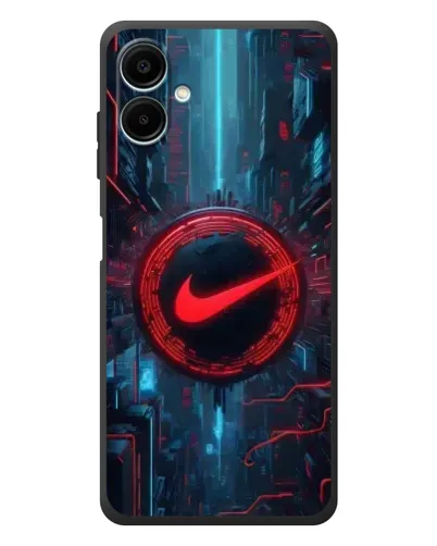 Чехол для Samsung Galaxy A08 с картинкой «Техногенный стиль Nike» Чехол для Samsung Galaxy A08 с картинкой «Техногенный стиль Nike»