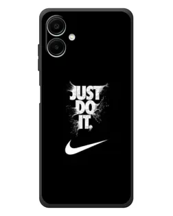Чехол для Samsung Galaxy A08 с картинкой «Текстовый принт Nike»