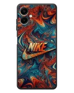Чехол для Samsung Galaxy A08 с картинкой «Nike в абстракции»
