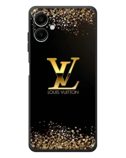 Чехол для Samsung Galaxy A08 с картинкой «LV — золотые искры»