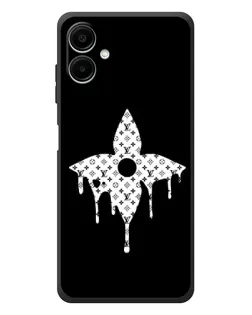 Чехол для Samsung Galaxy A08 с картинкой «Цветочная монограмма»