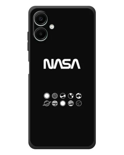Чехол для Samsung Galaxy A08 с картинкой «NASA — технический принт»