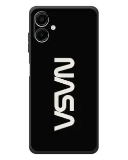 Чехол для Samsung Galaxy A08 с картинкой «NASA — вертикальный логотип»