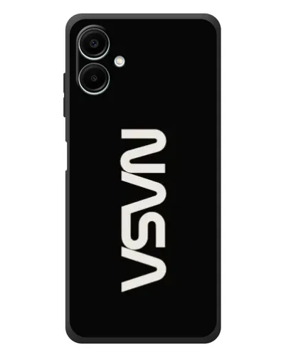 Чехол для Samsung Galaxy A08 с картинкой «NASA — вертикальный логотип»