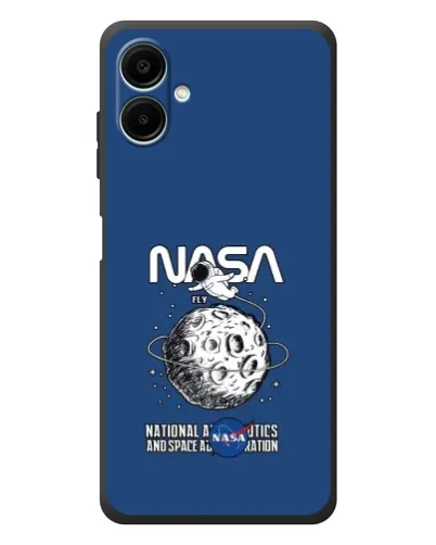 Чехол для Samsung Galaxy A08 с картинкой «NASA — лунная миссия»