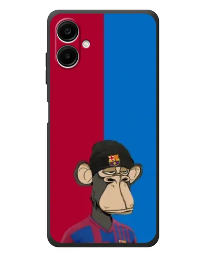 Чехол для Samsung Galaxy A08 с картинкой «Bored Ape — фанат Барсы»