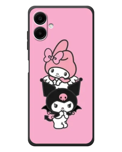 Чехол для Samsung Galaxy A08 с картинкой «My Melody и Kuromi» Чехол для Samsung Galaxy A08 с картинкой «My Melody и Kuromi»