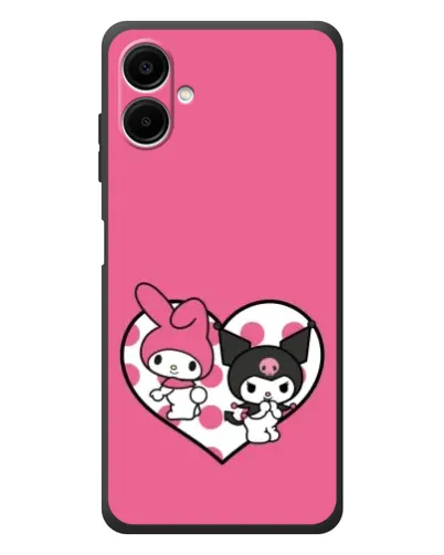 Чехол для Samsung Galaxy A08 с картинкой «Kuromi и My Melody» Чехол для Samsung Galaxy A08 с картинкой «Kuromi и My Melody»