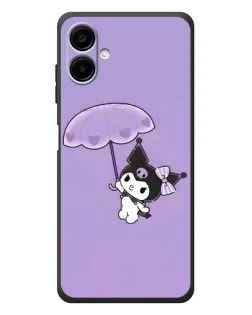 Чехол для Samsung Galaxy A08 с картинкой «Kuromi с зонтиком»