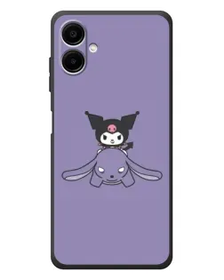 Чехол для Samsung Galaxy A08 с картинкой «Kuromi на лиловом фоне»