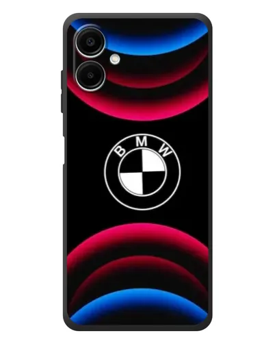 Чехол для Samsung Galaxy A08 с картинкой «Логотип BMW и неоновые дуги» Чехол для Samsung Galaxy A08 с картинкой «Логотип BMW и неоновые дуги»