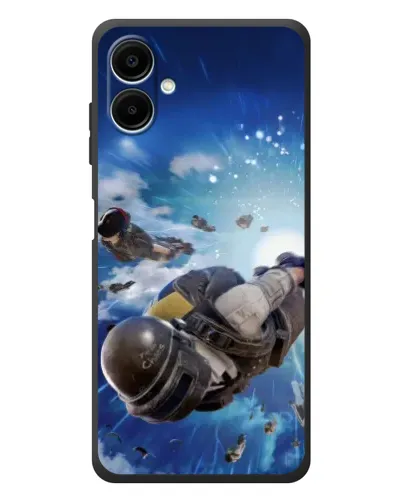 Чехол для Samsung Galaxy A08 с картинкой «Десант PUBG — прыжок» Чехол для Samsung Galaxy A08 с картинкой «Десант PUBG — прыжок»