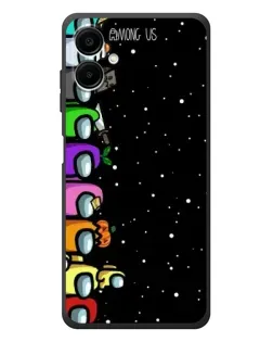 Чехол для Samsung Galaxy A08 с картинкой «Команда Among Us»