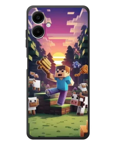 Чехол для Samsung Galaxy A08 с картинкой «Стив на ферме» Чехол для Samsung Galaxy A08 с картинкой «Стив на ферме»